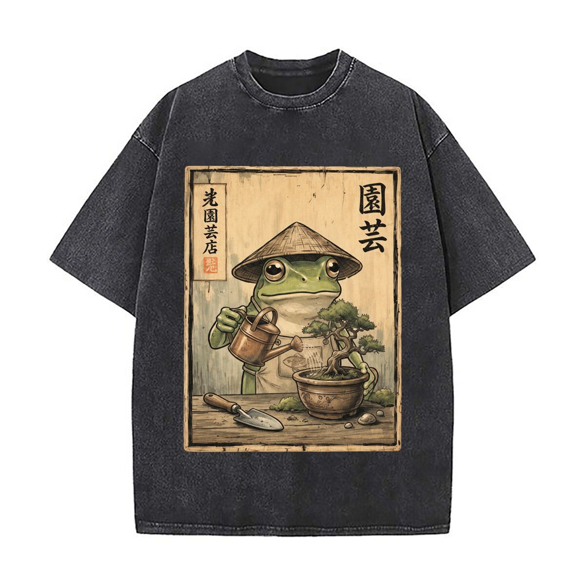 Bonsai Garden Shop - Tops Streetwear Vintage Distressed à Motif