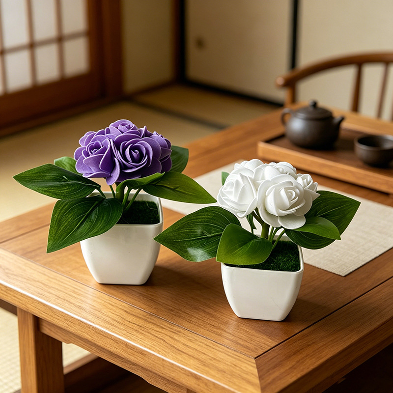 4 pièces de roses artificielle - Bonsai Garden Shop avis et prix