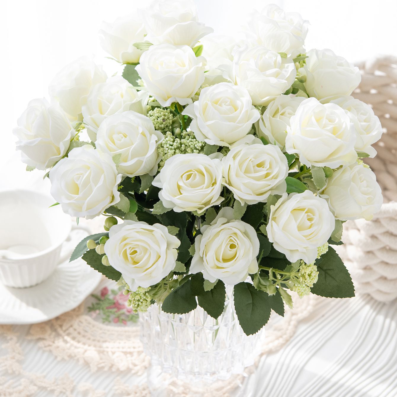 Fleur artificielle en soie Ros - Bonsai Garden Gift avis et prix